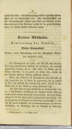 Dritter Abschnitt. Ermittelung der Abhülfe