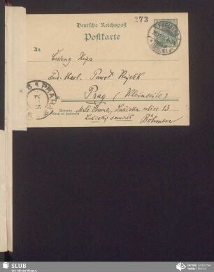 [dopisnica wot: Arnošt Muka, 26.11.1900]