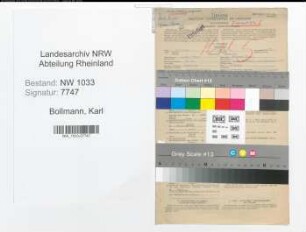 Entnazifizierung Karl Bollmann , geb. 09.12.1922 (Metzger)