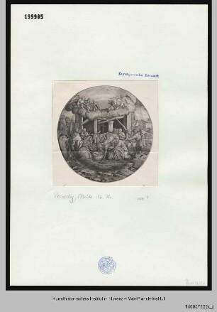 Teller mit Anbetung der Hirten