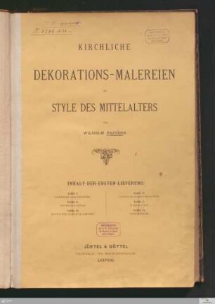 Kirchliche Dekorations-Malereien im Style des Mittelalters