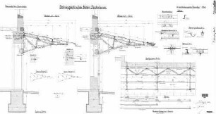 Meckenbeuren: Empfangsgebäude Bahnsteigdach Grundriss,Schnitte