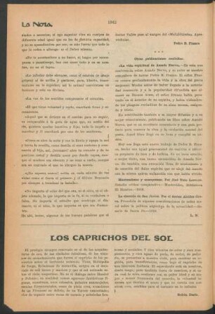 Los caprichos del sol