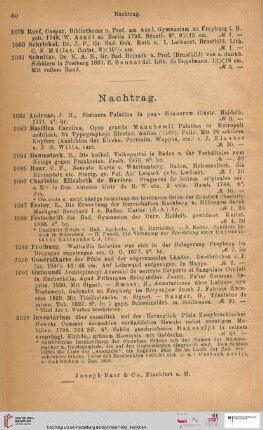 Nachtrag (Nr. 1082 - 1105)