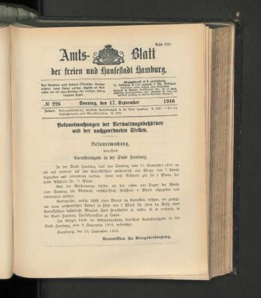 No. 226, 17. September 1916