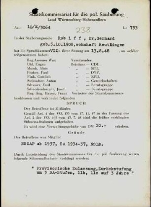 Reiff, Gerhard, Dr.