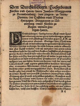 Bedeutnus vnn offenbarung warer himlischer Influxion ... von jaren zu jaren, biß man schreibt 1540 jar alle Landschafft vnd stende ... klerlich betreffend