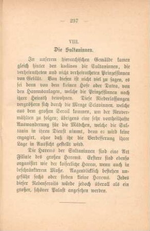 VIII. Die Sultaninnen