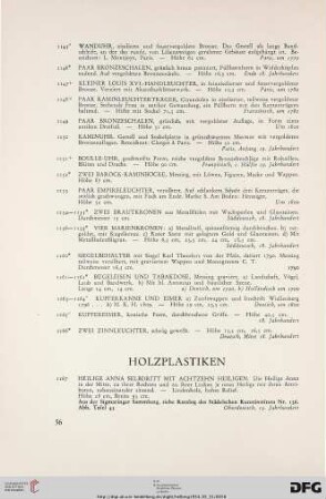 Holzplastiken (Nr. 1167-1228)