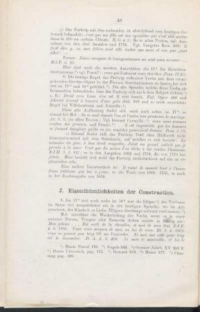 J. Eigenthümlichkeiten der Construction.