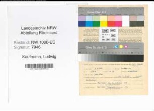 Entnazifizierung Ludwig Kaufmann, geb. 02.04.1902 (Grubeninspektor)