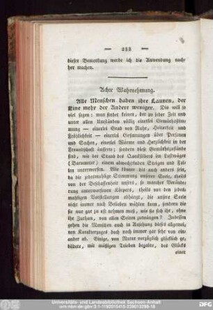 Achte Wahrnehmung.