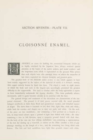 Plate VII. Cloisonné enamel