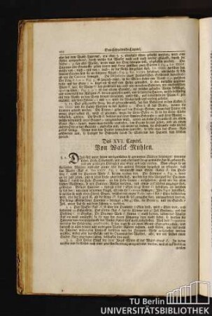 Das XVI. Capitel, Von Walck-Mühlen.