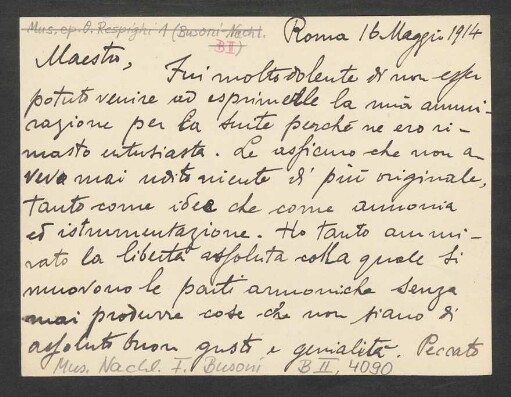 Brief an Ferruccio Busoni : 16.05.1914