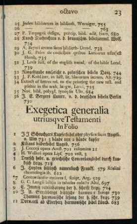 23-41, Exegetica generalia utriusque Testamenti