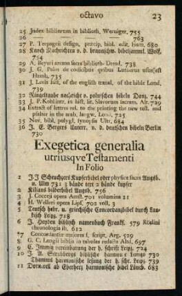 23-41, Exegetica generalia utriusque Testamenti