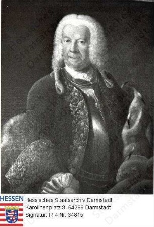 Hohenlohe-Waldenburg-Schillingsfürst, Ernst Philipp Fürst zu (1663-1759) / Porträt, Halbfigur