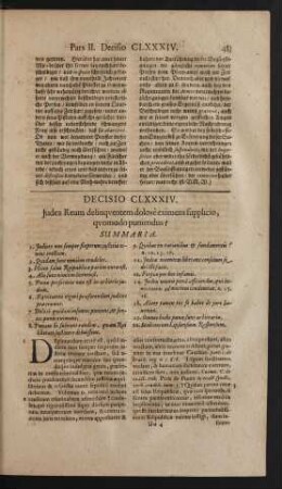 Decisio CLXXXIV.