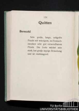 Quitten. Bereczki.