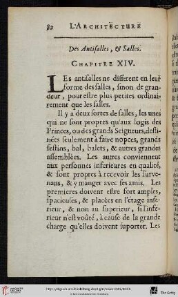 Chap. 14. : Des Antisalles & Salles