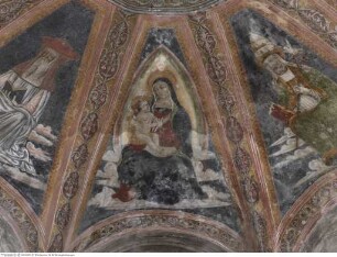 Segnender Christus, Madonna und der vier Kirchenväter, Madonna in der Mandorla