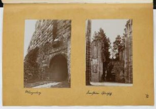 Burg, Münzenberg / Kloster Arnstein: Ansichten (aus: Skizzen- und Fotoalbum 23)