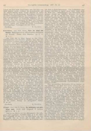 497-499 [Rezension] Cremer, Hermann, Die Befähigung zum geistlichen Amte