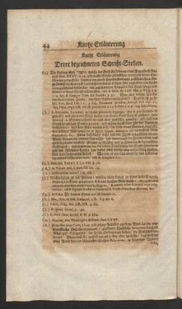 Kurtze Erläuterung Derer bezeichneten Schrifft-Stellen