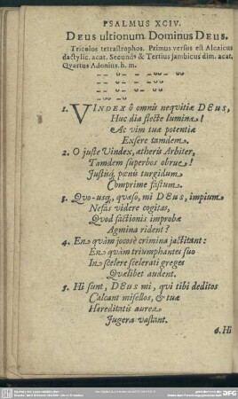 Psalmus XCIV. Deus ultionum Dominus Deus