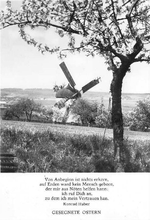 Holländermühle zwischen Camburg und Bad Kösen, Ansichtskarte
