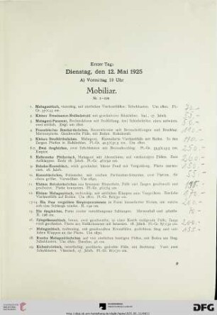 Mobiliar (Nr. 1-198)