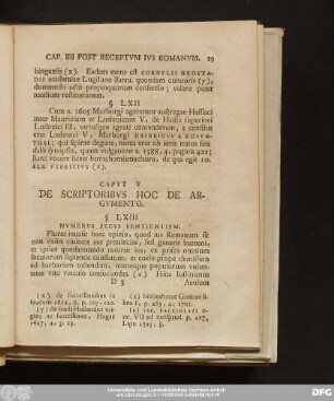 Caput V De Scriptoribus Hoc De Argumento.