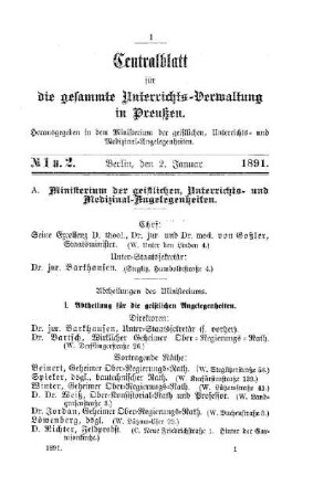 Ministerium der geistlichen, Unterrichts- und Medizinal-Angelegenheiten