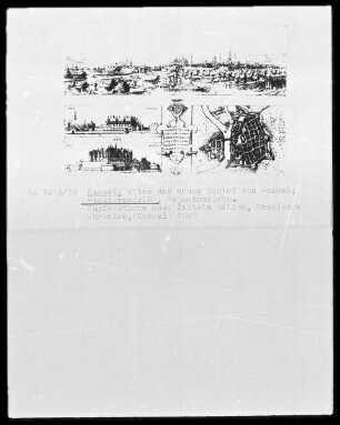 Kassel. Altes und neues Schloß (aus: Wilhelm Dilich, Hessische Chronica, Kassel 1605)