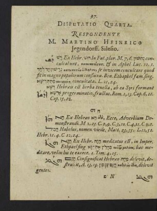Disputatio Quarta.