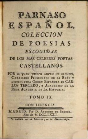 Parnaso Español : Coleccion De Poesias Escogidas De Los Mas Célebres Poetas Castellanos, 9