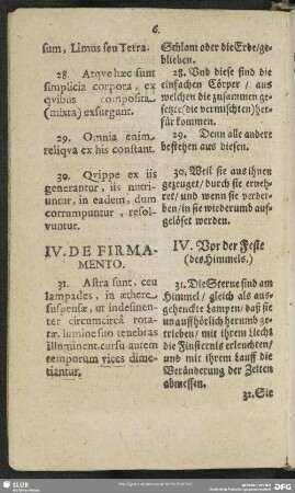 IV. De Firmamento