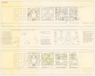 »Das Stadthaus« für die IBA an der Kochstraße, Berlin-Kreuzberg Schinkelwettbewerb 1979: Lageplan, Grundrisse, Axonometrie