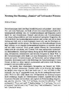 Beratung über Beratung: "Domian" auf Verbraucher-Websites