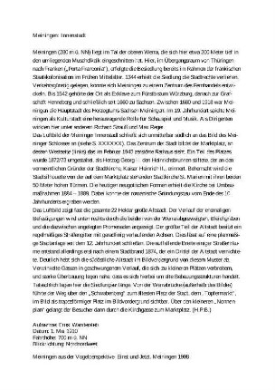 Die innere Stadt Meiningen