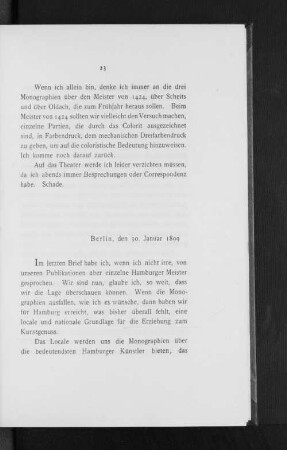 Berlin, den 30. Januar 1899