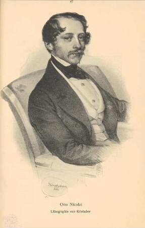 Otto Nicolai. Lithographie