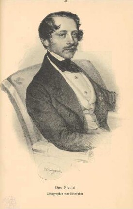 Otto Nicolai. Lithographie