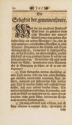 Die Seligkeit der gemeinen Leute