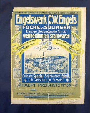 Musterkarte der Firma "Engelswerk C.W. Engels"