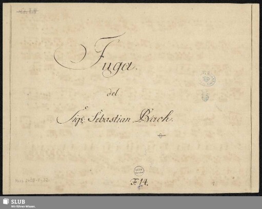 Fugues - Mus.2405-T-32 : keyb; BWV 959