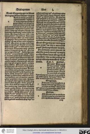 Beati Gregorii pape in libros dialogorum prefatio feliciter incipit.