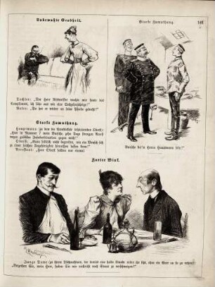 "Unbewußte Grobheit" "Starke Zumuthung" "Zarter Wink"