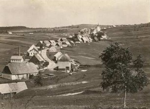 Gebirgsneudorf (heute Nová Ves v Horách, früher Rottendorf). Ortsansicht